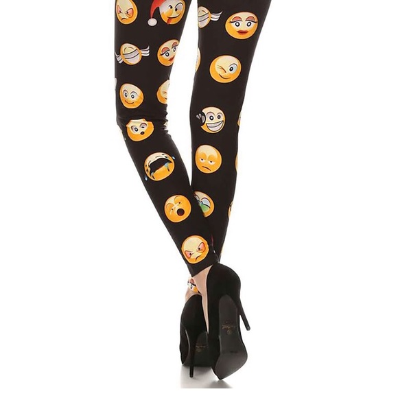 Extra Soft Christmas emoji leggings sle1672 - Picture 3 of 3